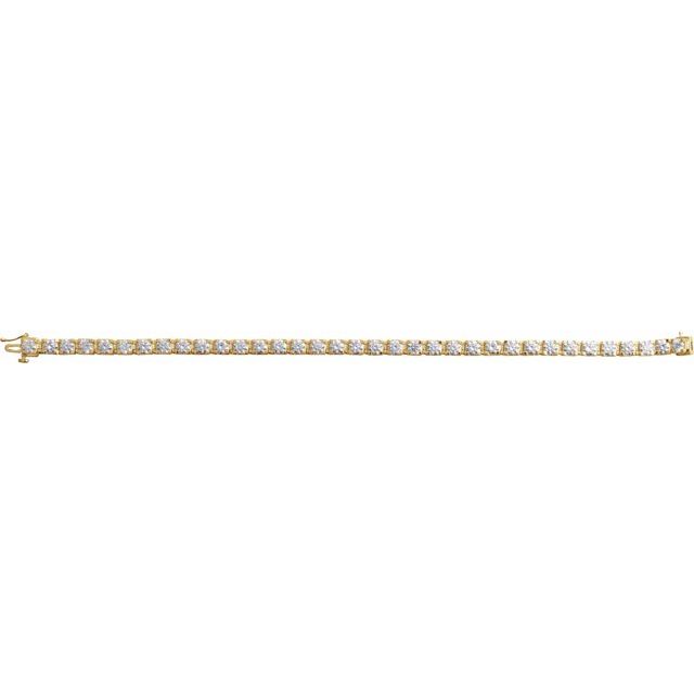 14K Yellow Gold, 7.25" 1 CTW Natural Diamond Line Bracelet