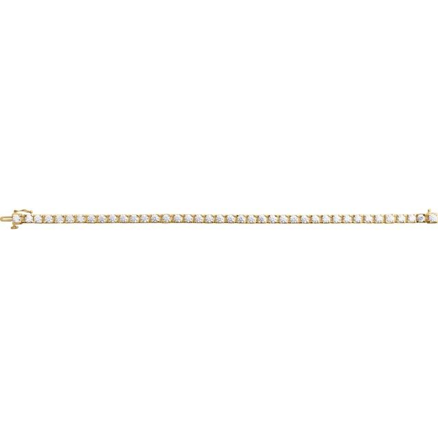 14K Yellow Gold, 7.25" 1 CTW Natural Diamond Line Bracelet