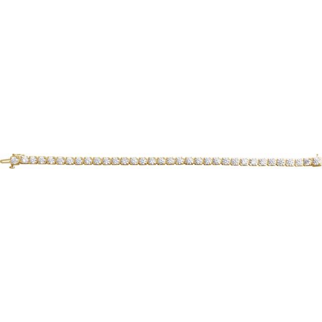 14K Yellow Gold, 7.25" 1 CTW Natural Diamond Line Bracelet