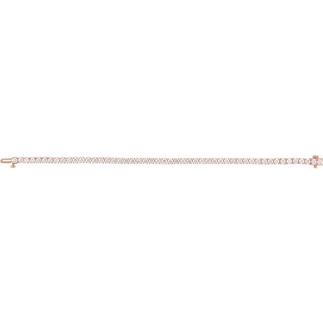 14K Yellow Gold 7" Lab-Grown Diamond Line Bracelet - Elegant Design