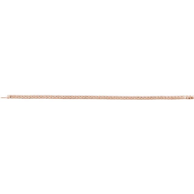 14K Yellow Gold 7" Lab-Grown Diamond Line Bracelet - Elegant Design