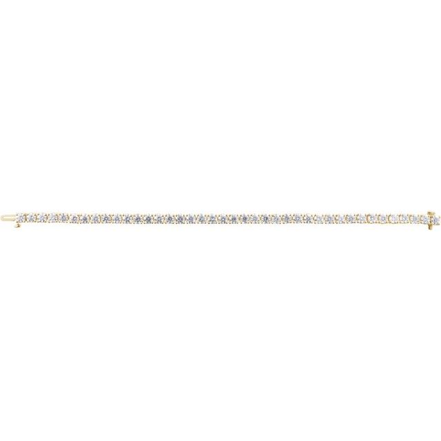 14K Yellow Gold 7" Lab-Grown Diamond Line Bracelet - Elegant Design