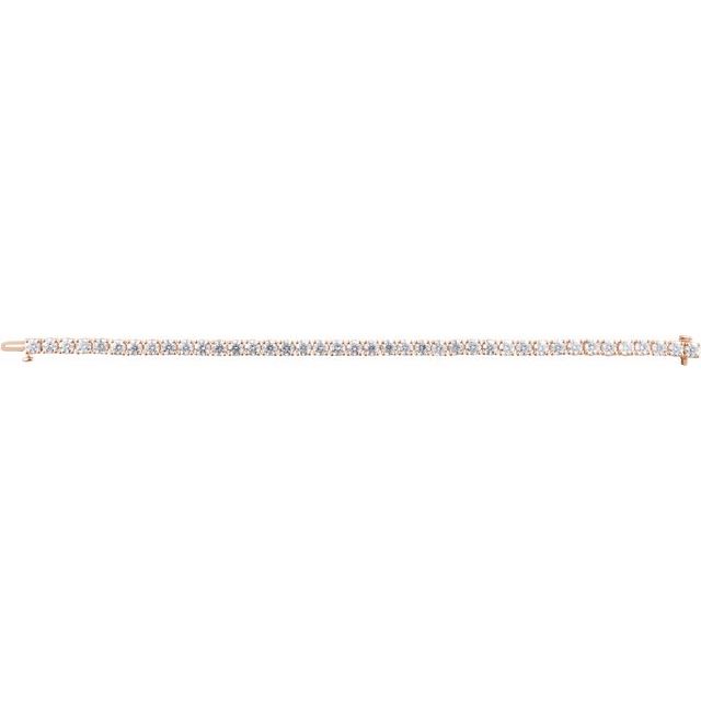 14K Yellow Gold 7" Lab-Grown Diamond Line Bracelet - Elegant Design