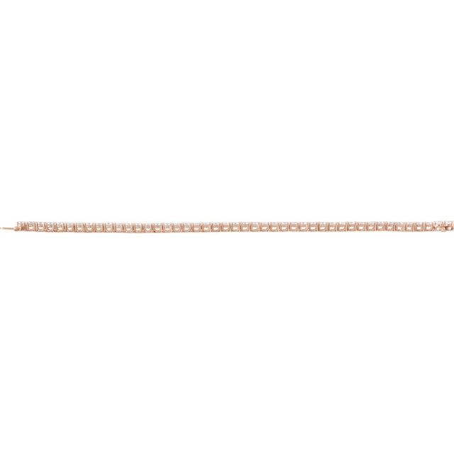 14K Yellow Gold 7" Lab-Grown Diamond Line Bracelet - Elegant Design