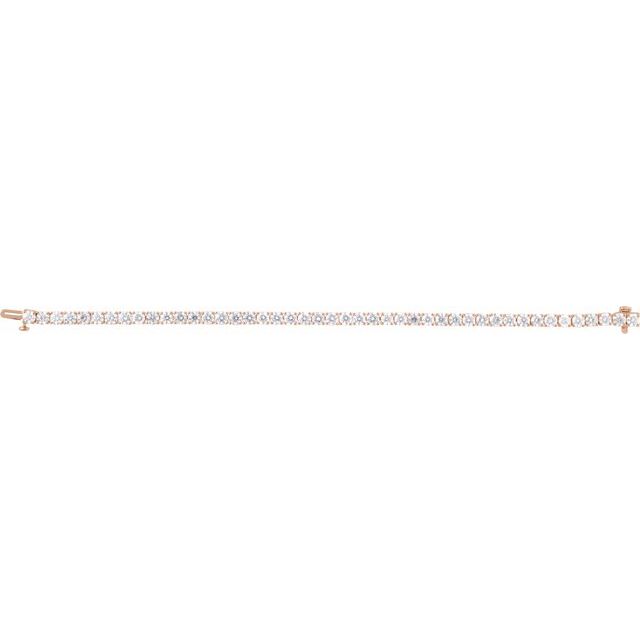 14K Yellow Gold 7" Lab-Grown Diamond Line Bracelet - Elegant Design