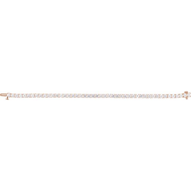 14K Yellow Gold 7" Lab-Grown Diamond Line Bracelet - Elegant Design