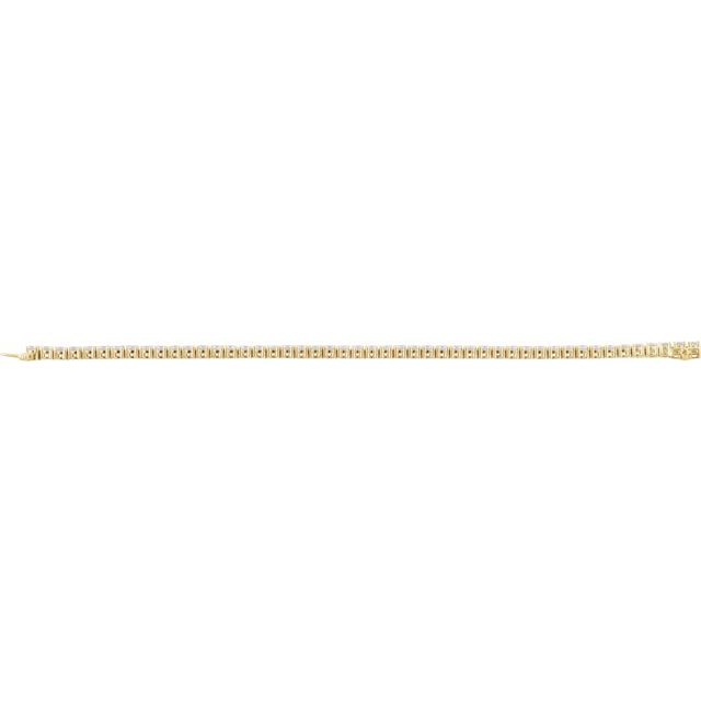 14K Yellow Gold 7" Lab-Grown Diamond Line Bracelet - Elegant Design