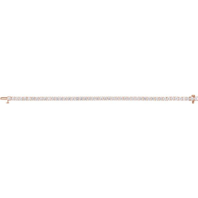 14K Yellow Gold 7" Lab-Grown Diamond Line Bracelet - Elegant Design