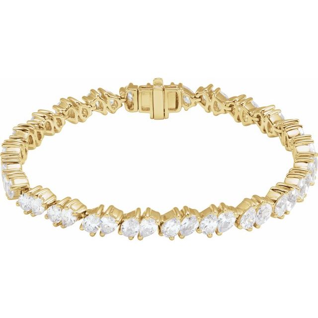 14K Gold Lab-Grown Diamond Line Bracelet - Options Available
