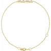 14K Yellow Gold Mama Bracelet, 6.5-7.5 Inch - Elegant Gift for Moms