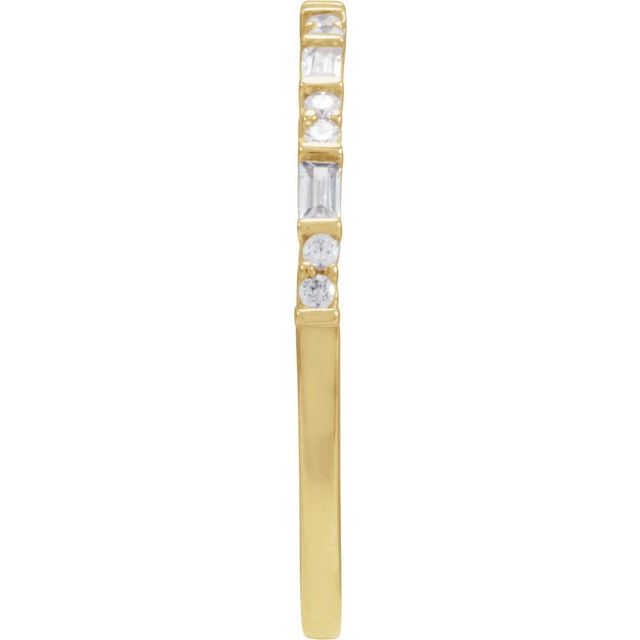 14K Yellow Gold Natural Diamond Stackable Ring with 1/5 CTW