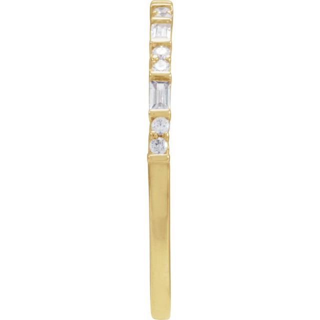 14K Gold Natural Diamond Stackable Ring