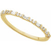 14K Yellow Gold Natural Diamond Stackable Ring with 1/5 CTW