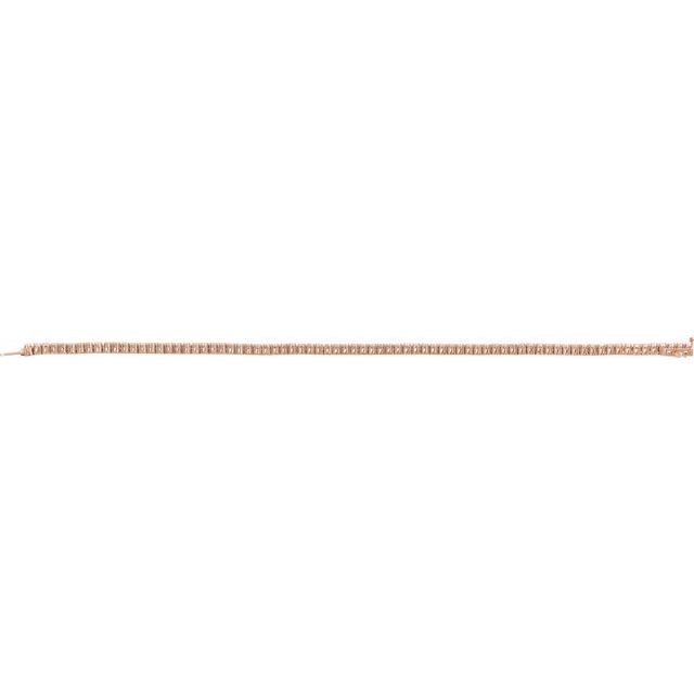 14K Yellow Gold 7" Lab-Grown Diamond Line Bracelet - Elegant Design