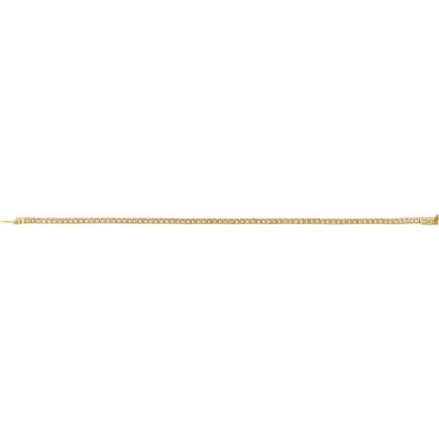 14K Yellow Gold 7" Lab-Grown Diamond Line Bracelet - Elegant Design