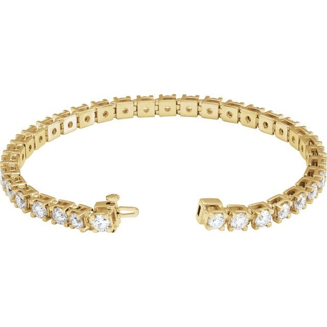 14K Yellow Gold, 7.25" 1 CTW Natural Diamond Line Bracelet