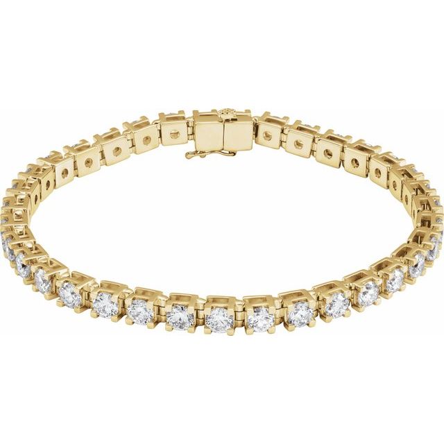 14K Yellow Gold, 7.25" 1 CTW Natural Diamond Line Bracelet