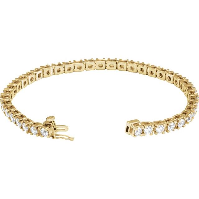 14K Yellow Gold, 7.25" 1 CTW Natural Diamond Line Bracelet