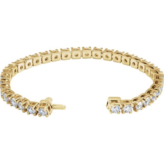 14K Yellow Gold, 7.25" 1 CTW Natural Diamond Line Bracelet