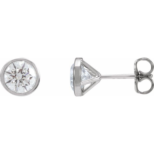 1 5/8 CTW Lab-Grown Diamond Round Cocktail-Style Earrings in 14K Gold