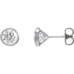 1 5/8 CTW Lab-Grown Diamond Round Cocktail-Style Earrings in 14K Gold