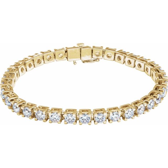 14K Yellow Gold, 7.25" 1 CTW Natural Diamond Line Bracelet