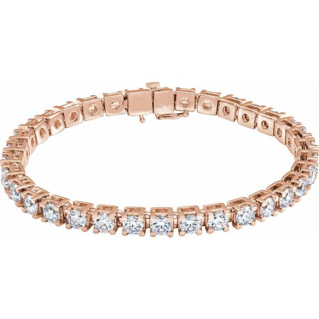 14K Yellow Gold, 7.25" 1 CTW Natural Diamond Line Bracelet