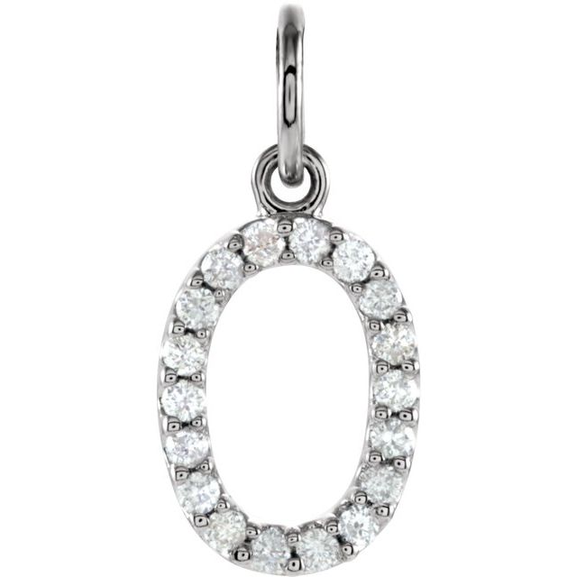 14K Gold Diamond Number Charm/Pendant