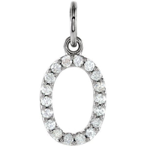 14K Gold Diamond Number Charm/Pendant