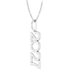 Platinum 2021 Year 27.57x7.97 mm Vertical Necklace - Elegant Commemoration