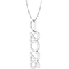 Platinum 2021 Year 27.57x7.97 mm Vertical Necklace - Elegant Commemoration