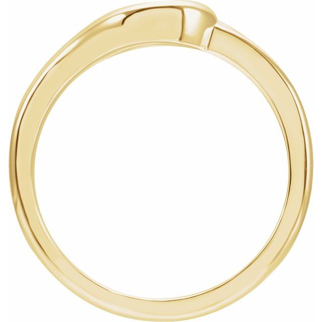 14K Gold Interlocking Ring - Polished Wrap Design