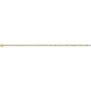 14K Yellow Gold, 7x5 mm Lab-Grown Diamond Line Bracelet - Elegant Design