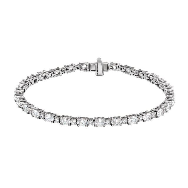 14K Gold Lab-Grown Diamond Line Bracelet - Options Available