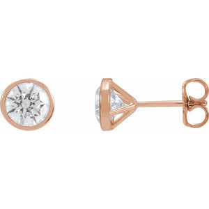 1 5/8 CTW Lab-Grown Diamond Round Cocktail-Style Earrings in 14K Gold