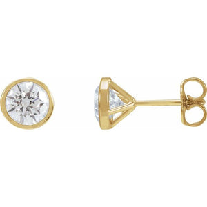 1 5/8 CTW Lab-Grown Diamond Round Cocktail-Style Earrings in 14K Gold