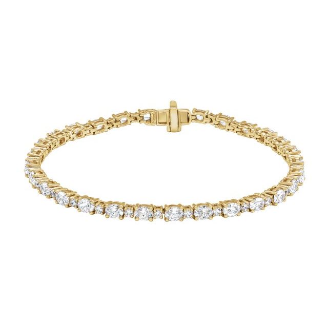 14K Gold Lab-Grown Diamond Line Bracelet - Options Available