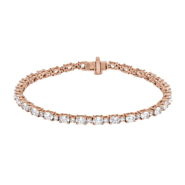 14K Yellow Gold, 7x5 mm Lab-Grown Diamond Line Bracelet – 5 1/2 CTW