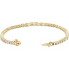 14K Yellow Gold, 7x5 mm Lab-Grown Diamond Line Bracelet - Elegant 4 5/8 CTW