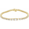 14K Yellow Gold, 7x5 mm Lab-Grown Diamond Line Bracelet - Elegant 4 5/8 CTW