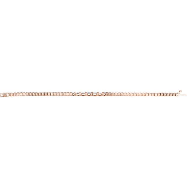 14K Yellow Gold, 7x5 mm Lab-Grown Diamond Line Bracelet - Elegant 4 5/8 CTW