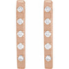 14K Rose Gold 1/10 CTW Diamond-Accent 14 mm Hoop Earrings