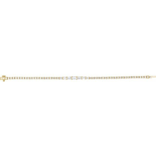 14K Gold Lab-Grown Diamond Line Bracelet