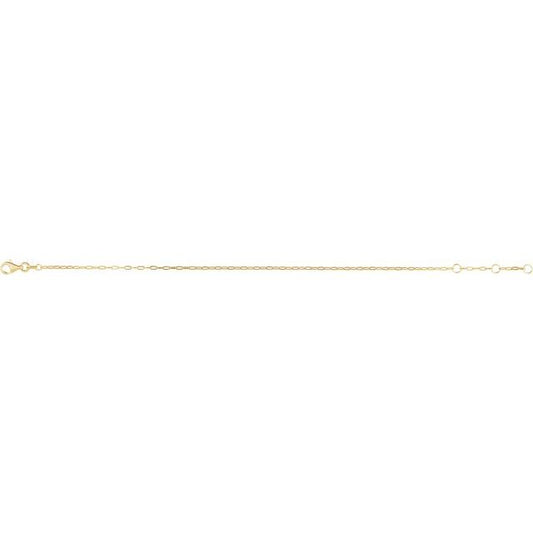 14K Yellow Gold 1.25 mm Paperclip-Style 7" Chain - Elegant Luxury