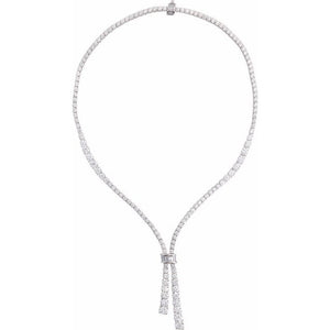 14K Gold Lab-Grown Diamond Line Necklace - Options Available