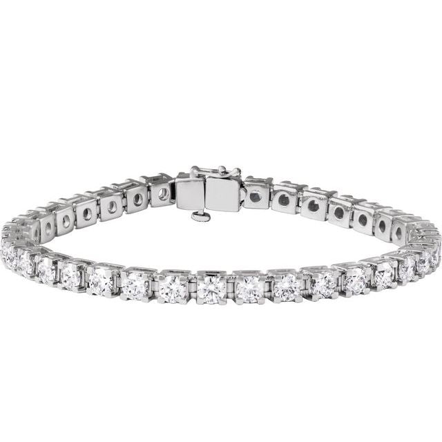 14K Yellow Gold, 7.25" 1 CTW Natural Diamond Line Bracelet