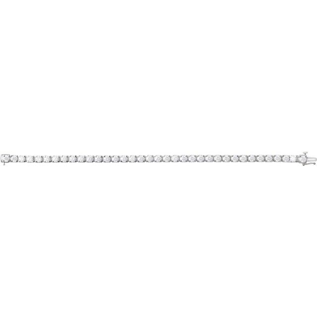 14K Yellow Gold, 7.25" 1 CTW Natural Diamond Line Bracelet