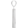 Engravable 14K White Gold Polished Four-Sided Bar Pendant