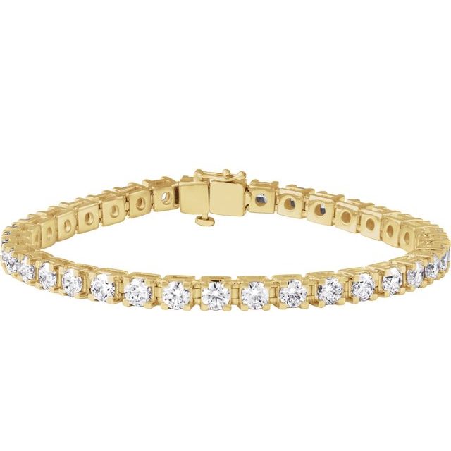 14K Yellow Gold, 7.25" 1 CTW Natural Diamond Line Bracelet