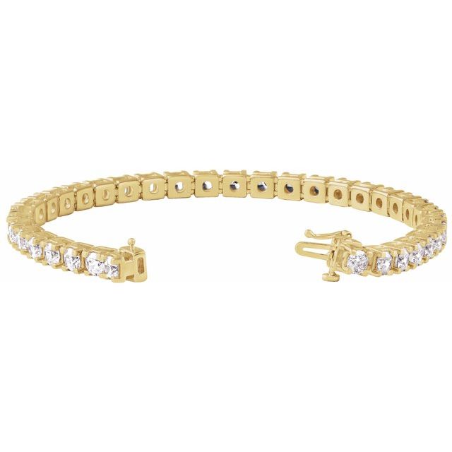 14K Yellow Gold, 7.25" 1 CTW Natural Diamond Line Bracelet